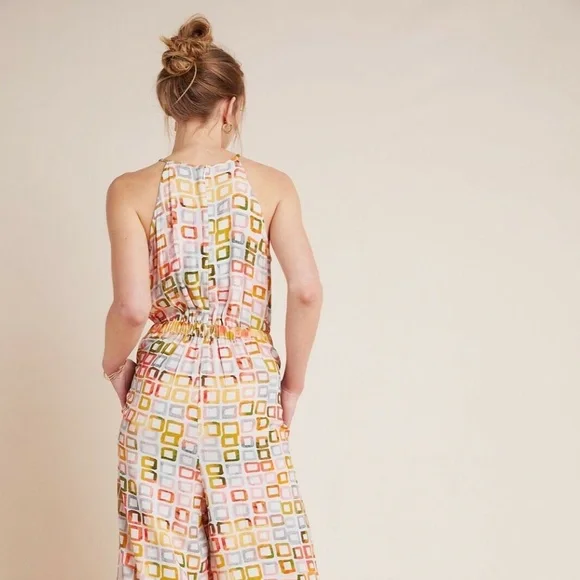 NWT Conditions Apply Anthropologie Watercolor Jumpsuit